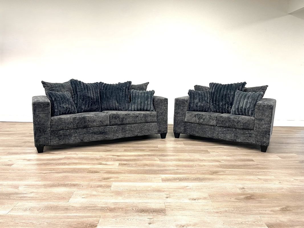 410 Sofá & loveseat charcoal grey