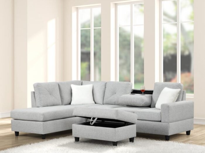 Rocket Grey Reversible Sectional