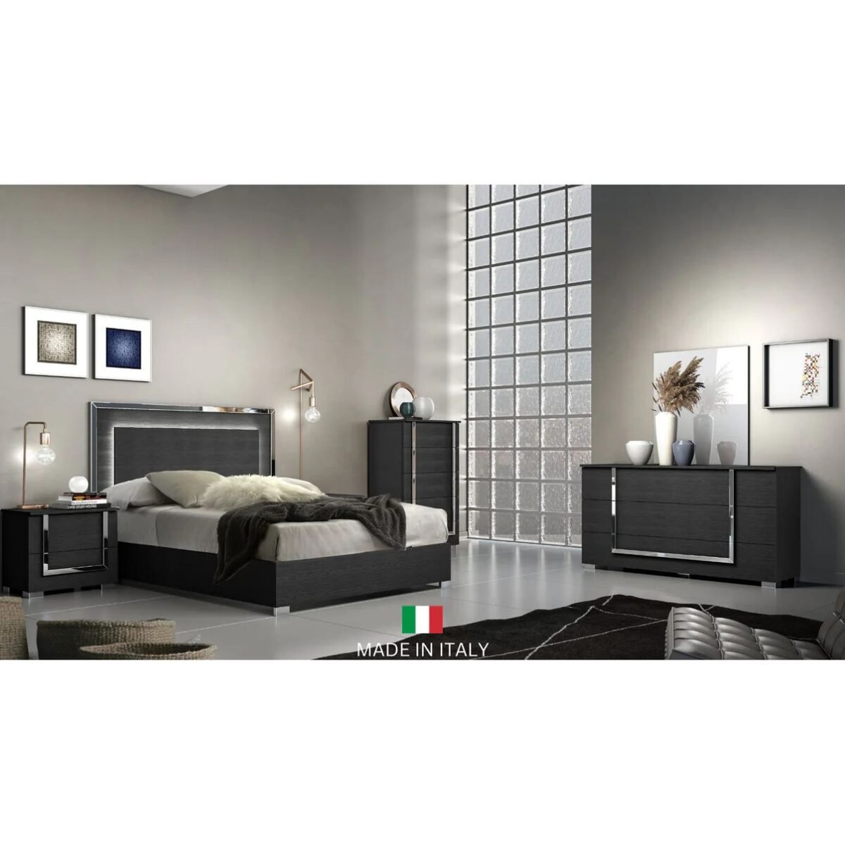 Antonella Collection Black  Queen 4 PCs